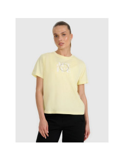 T-shirt z nadrukiem damsk 4f 4fraw25ttshf3229-73s