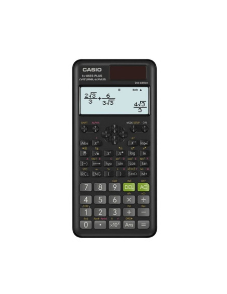 Casio fx-85esplus-2 b kalkulator naukowy 252 funkcje, 77x162mm, kartonik, czarny