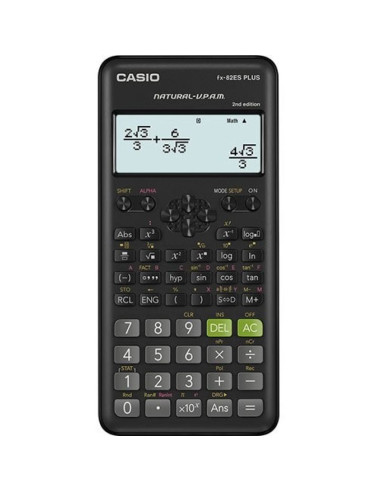 Casio fx-82esplus-2 kalkulator naukowy, 252 funkcje, 77x162mm, czarny box