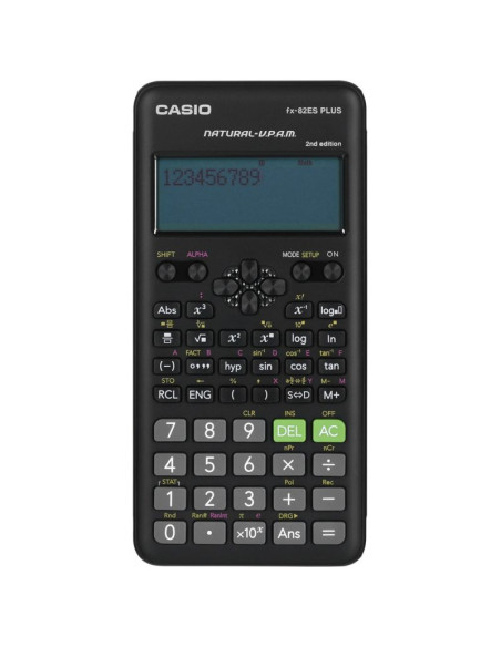Casio fx-82esplus-2 kalkulator naukowy, 252 funkcje, 77x162mm, czarny box