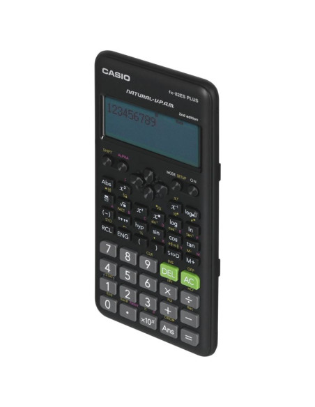 Casio fx-82esplus-2 kalkulator naukowy, 252 funkcje, 77x162mm, czarny box