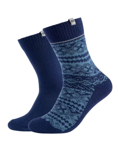 Skechers 2ppk men casual fashion jacquard socks sk41049-5501 granatowe 39-42