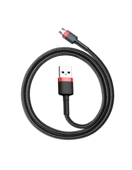 Kabel baseus cafule camklf-c91 (usb m - micro usb m  2m  kolor czarno-czerwony)