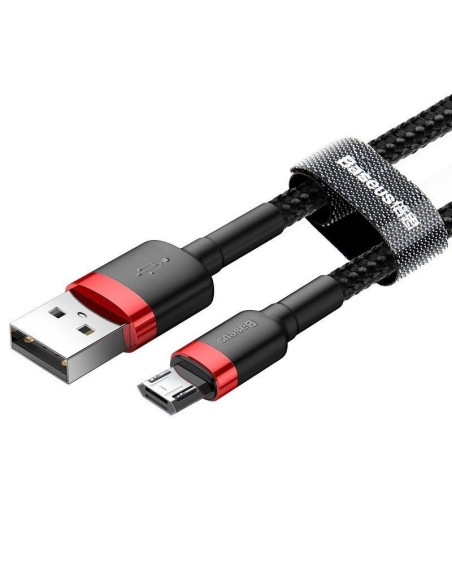 Kabel baseus cafule camklf-c91 (usb m - micro usb m  2m  kolor czarno-czerwony)