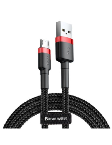 Kabel baseus cafule camklf-c91 (usb m - micro usb m  2m  kolor czarno-czerwony)