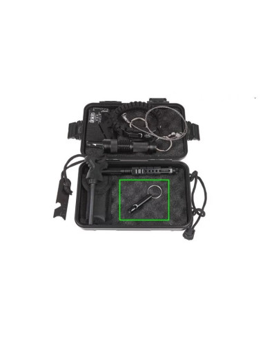Gwizdek przetrwania guard whistle aluminium czarny (yc-010-bl)