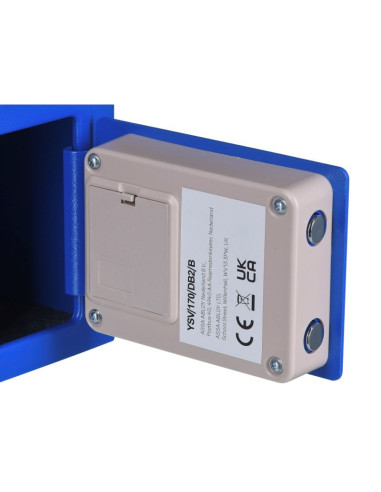 Yale mini electronic safe blue sejf podstawowy ysv mini niebieski