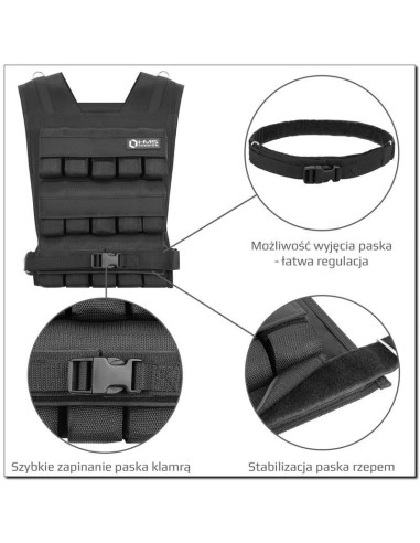 Kamizelka treningowa z obciążeniem 30kg cordura hms kto30