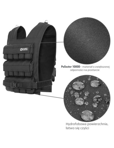 Kamizelka treningowa z obciążeniem 30kg cordura hms kto30