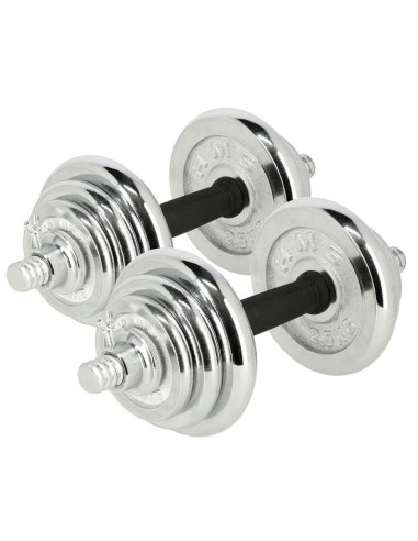 Sztangielki w walizce hms stc21 2 x 10 kg chrom