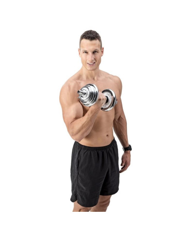 Sztangielki w walizce hms stc21 2 x 10 kg chrom