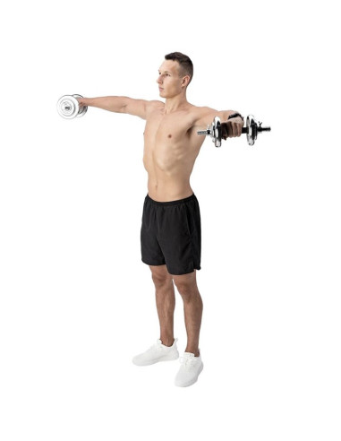 Sztangielki w walizce hms stc21 2 x 10 kg chrom