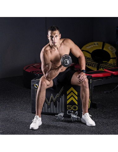 Sztangielki w walizce hms stc21 2 x 10 kg chrom