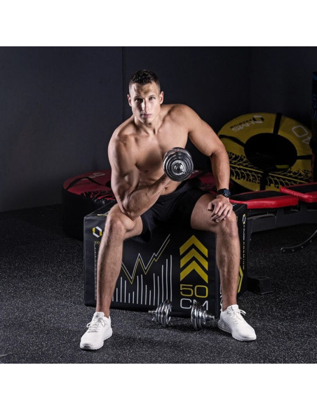 Sztangielki w walizce hms stc21 2 x 10 kg chrom