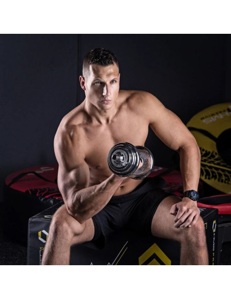 Sztangielki w walizce hms stc21 2 x 10 kg chrom