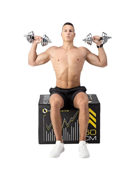 Sztangielki w walizce hms stc21 2 x 10 kg chrom