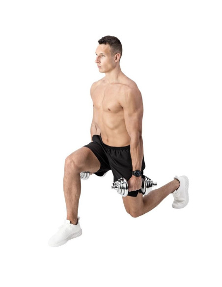 Sztangielki w walizce hms stc21 2 x 10 kg chrom