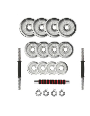 Sztangielki w walizce hms stc21 2 x 10 kg chrom