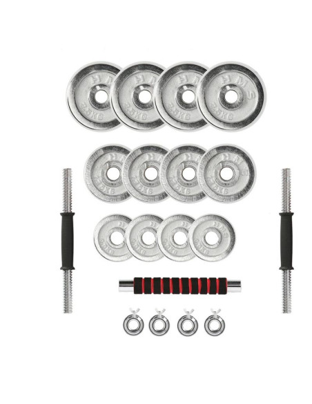 Sztangielki w walizce hms stc21 2 x 10 kg chrom