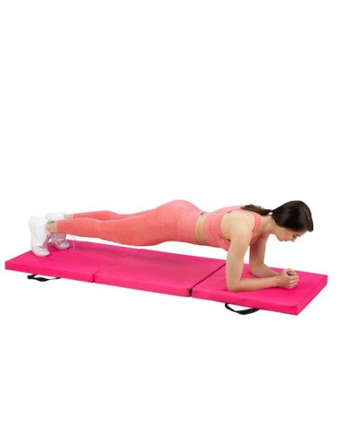Materac gimnastyczny składany różowy 1800x600x500mm hms mgs02