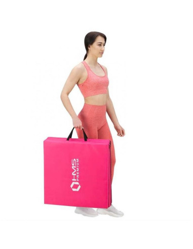 Materac gimnastyczny składany różowy 1800x600x500mm hms mgs02