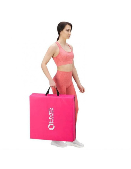 Materac gimnastyczny składany różowy 1800x600x500mm hms mgs02