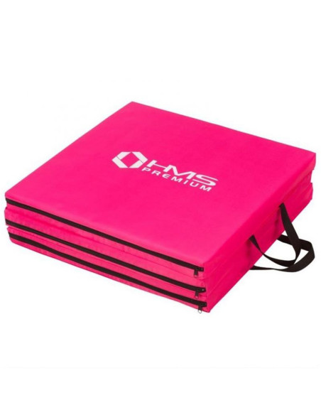 Materac gimnastyczny składany różowy 1800x600x500mm hms mgs02