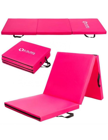 Materac gimnastyczny składany różowy 1800x600x500mm hms mgs02