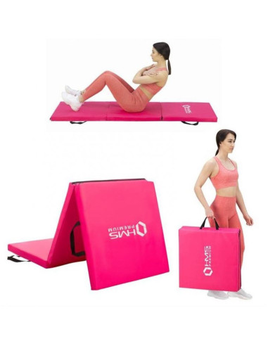 Materac gimnastyczny składany różowy 1800x600x500mm hms mgs02