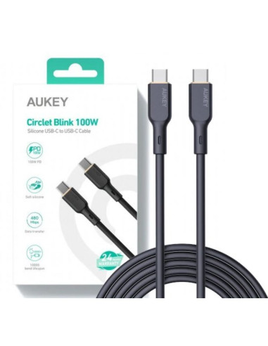 Aukey cb-scc101 kabel usb-c qc pd 1m 5a 100w