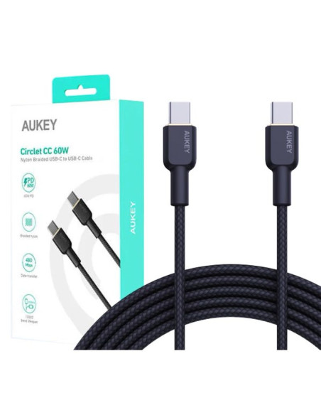 Aukey cb-ncc2 kabel usb-c qc pd 1.8m 3a 60w nylon