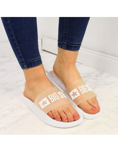 Klapki basenowe białe big star w ff274a199