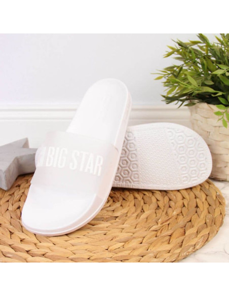 Klapki basenowe białe big star w ff274a199