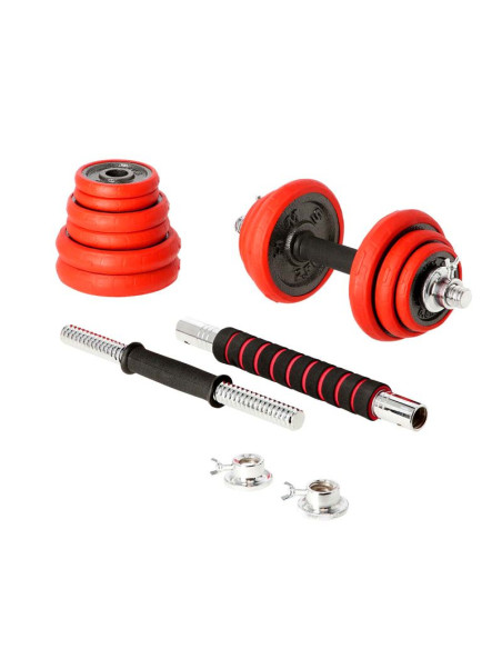 Sztangielki gumowane hms sggx20 z funkcją sztangi 20kg