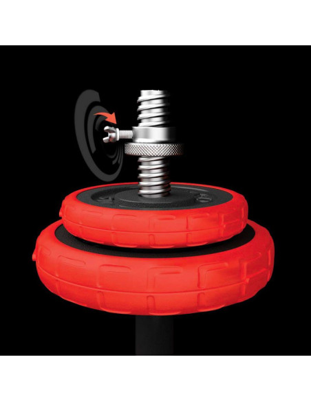 Sztangielki gumowane hms sggx20 z funkcją sztangi 20kg