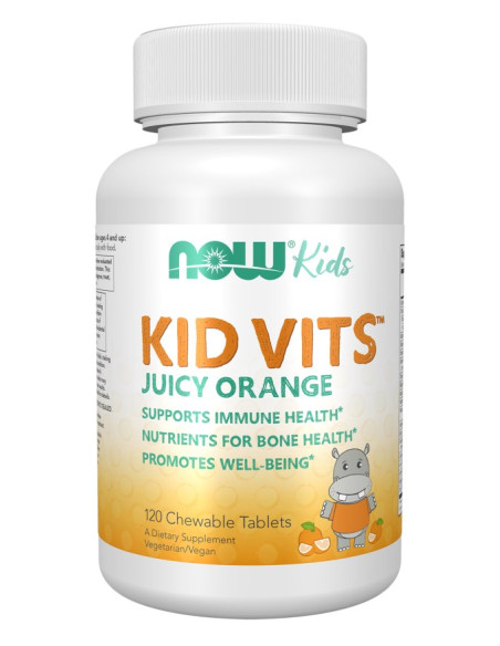 Kid Vits Juicy Orange -  Witaminy I Minerały Dla Dzieci Kid Vits Smak Pomarańczowy (120 Tabl.)