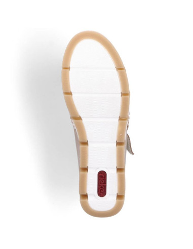 Skórzane półbuty na rzep ażurowe rieker w rkr651