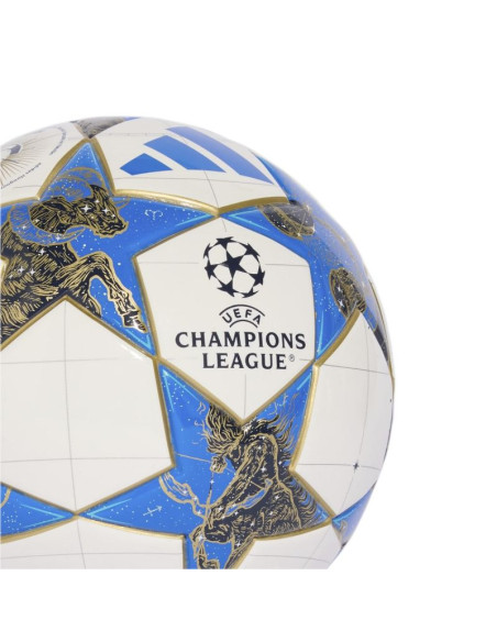 Piłka nożna adidas ucl mini 25/26 league stage biało-niebiesko-złota jp1544