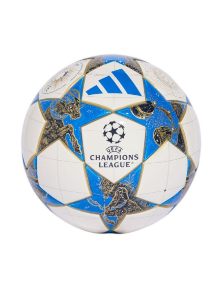 Piłka nożna adidas ucl mini 25/26 league stage biało-niebiesko-złota jp1544