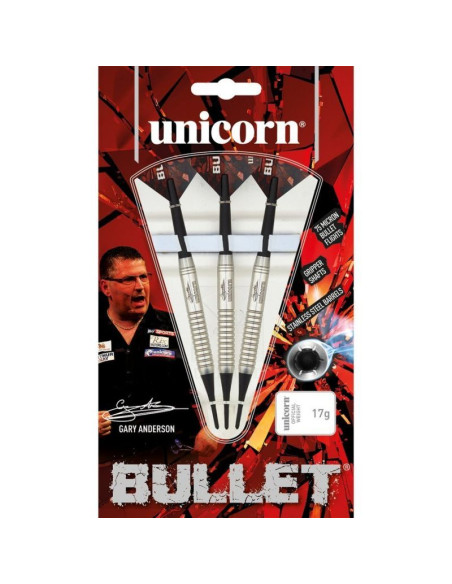 Rzutki soft tip unicorn bullet stainless steel - gary anderson
