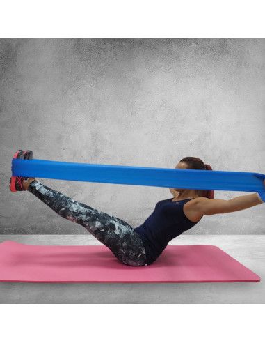 Guma fitness profit long medium 200x15x0,45cm niebieska dk 2227