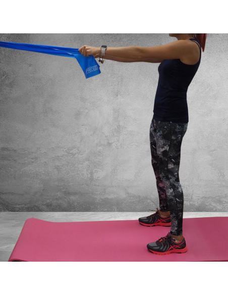 Guma fitness profit long medium 200x15x0,45cm niebieska dk 2227