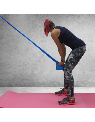 Guma fitness profit long medium 200x15x0,45cm niebieska dk 2227