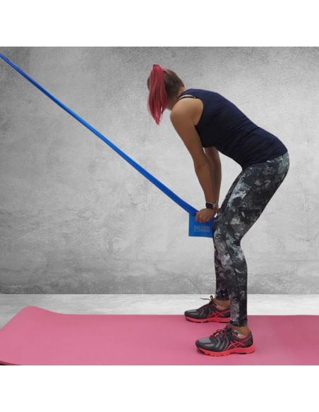 Guma fitness profit long medium 200x15x0,45cm niebieska dk 2227