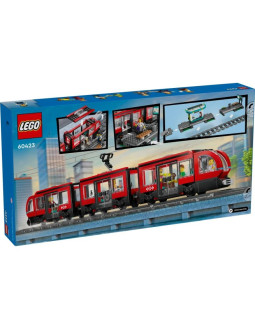Lego city 60423 tramwaj miejski ze stacją 2