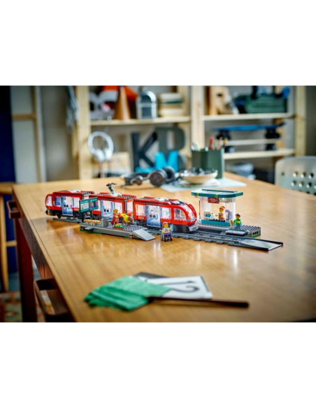 Lego city 60423 tramwaj miejski ze stacją