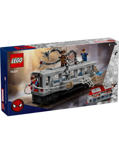 Lego marvel 76321 spider-man kontra doc ock — scena w metrze