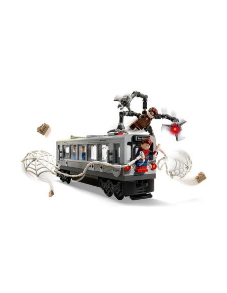 Lego marvel 76321 spider-man kontra doc ock — scena w metrze