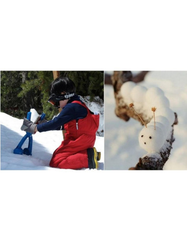 Śnieżkomat snowball do robienia kulek śnieżnych podwójny czerwony 1064536