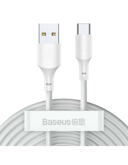 Baseus kabel usb/usb-c simple wisdom, 40w, 5a, 1.5m biały 2